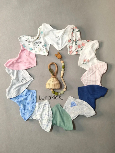 دستمال گردن (پیشبند) نوزادی وارداتی پارچه ای نخ پنبه